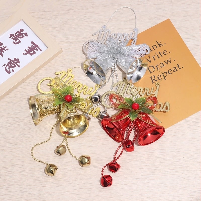 Pandantiv din plastic pentru Crăciun, șnur cu clopoței — Xi Yun Crafts; stiluri: korean, desen animat, chinezesc, clasic; Crăciun