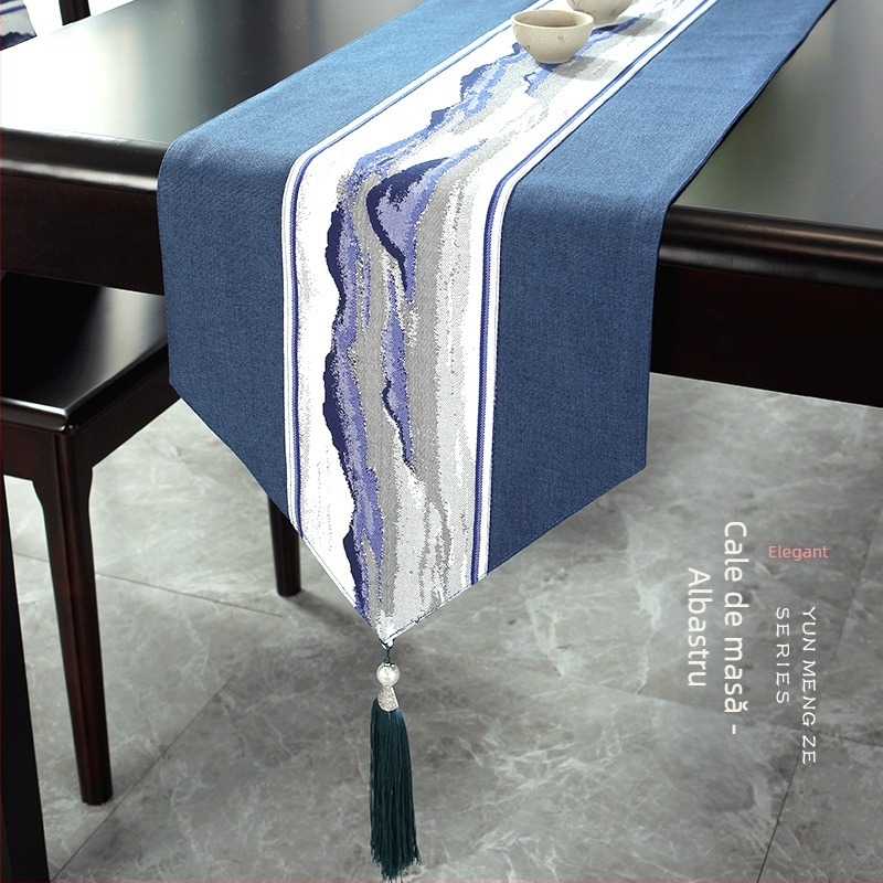 Covor de masă Zen, impermeabil, cu aspect de bumbac-lână imitat, pentru masă de ceai – decor hoteluri și pensiuni