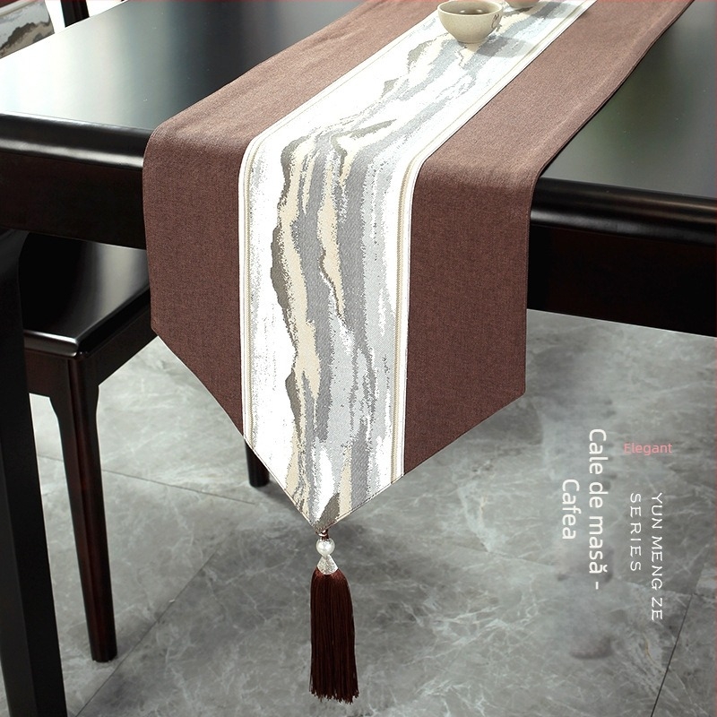 Covor de masă Zen, impermeabil, cu aspect de bumbac-lână imitat, pentru masă de ceai – decor hoteluri și pensiuni