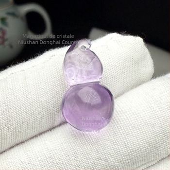 Colier cu cristal de ametist în formă de floare, lucrat manual, marca Spring Plum
