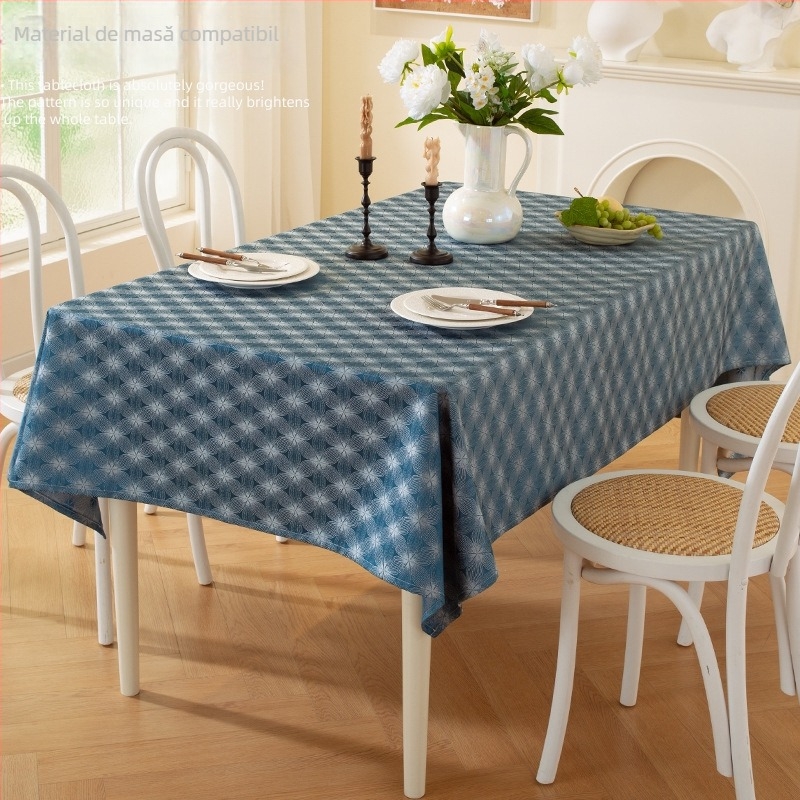 Față de masă, poliester, dreptunghiulară, stil nordic, model: solid, respirabil, anti-alunecare, durabil