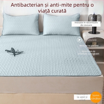 Covoraș de pat Ice Silk, țesătură Jacquard, fibră chimică, lavabil la mașină