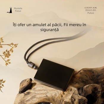Colier cu pandantiv geometric din obsidian – stil etnic, unisex, Dianrun Jewelry, Primăvara 2025