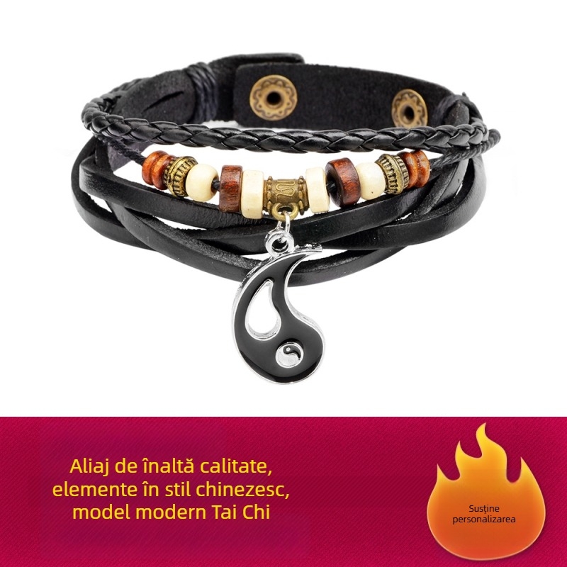 Nimei Brățară Retro Unisex Cortex cu Stil Geometric