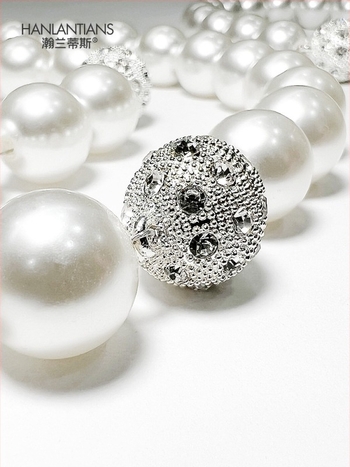 Curele de prindere pentru perdea cu decor magnetic și perle din rhinestone, material țesut, stil simplu și modern