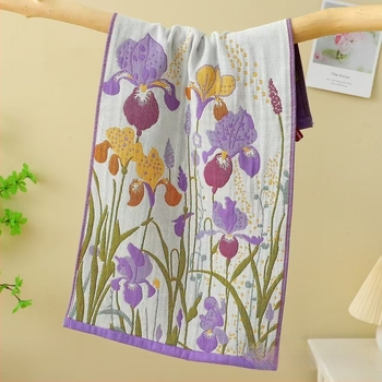 Prosop de baie din tifon, 100% bumbac, 300 g, Jacquard, fibră cu nucleu, imprimare siglă disponibilă, personalizabil