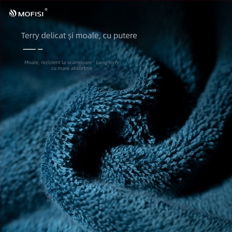 Set prosoape din bumbac 100% într-o cutie cadou, logo personalizabil, 580 g, fir 16s