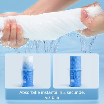 Set de prosoape de unică folosință pentru călătorii, ambalate individual, 100% fibră nețesută, absorbție rapidă 0–5 s