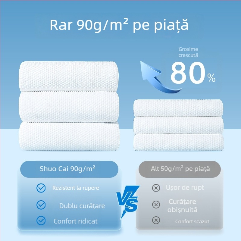 Set de prosoape de unică folosință pentru călătorii, ambalate individual, 100% fibră nețesută, absorbție rapidă 0–5 s