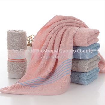 Prosop din bumbac, 100 g, fir unic, jacquard și țesătură simplă, absorbție 11–15 secunde