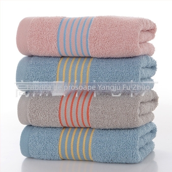 Prosop din bumbac, 100 g, fir unic, jacquard și țesătură simplă, absorbție 11–15 secunde