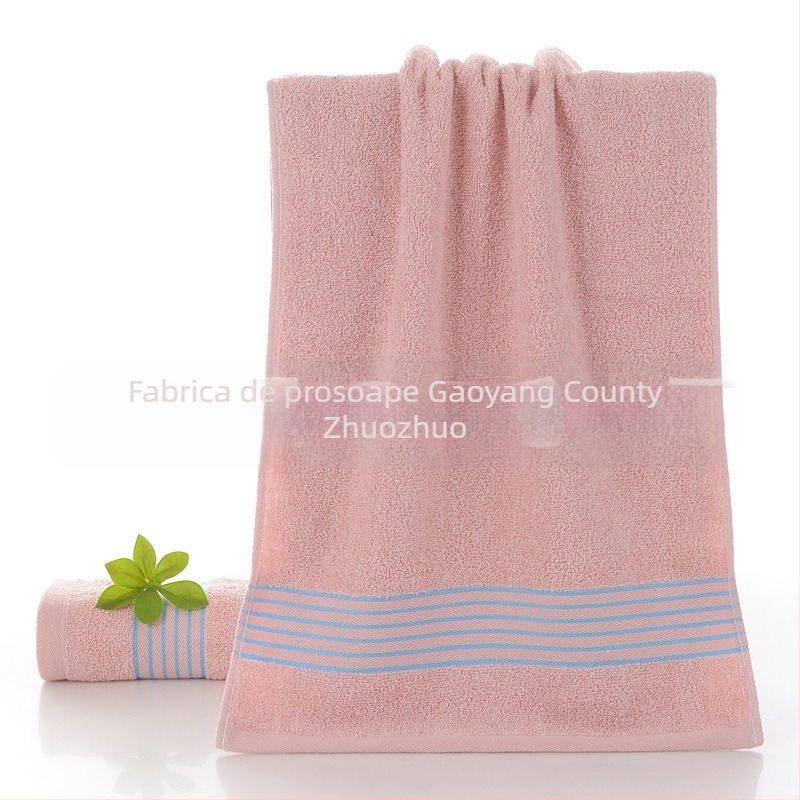 Prosop din bumbac, 100 g, fir unic, jacquard și țesătură simplă, absorbție 11–15 secunde