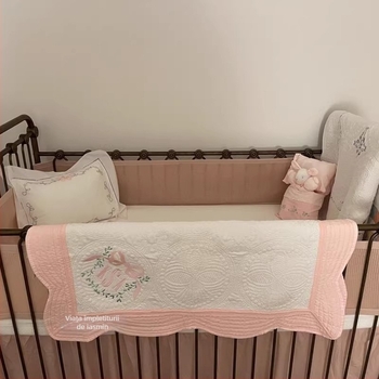 Pătură de bebeluși din bumbac, cu model solid, tip prosoape, pentru primăvară și toamnă, 500 g.