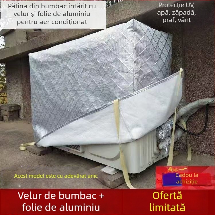 Acoperire pentru aer condiționat, fibră elastică de poliuretan (spandex); stil modern minimalist; protecție împotriva prafului pentru unitatea de aer condiționat