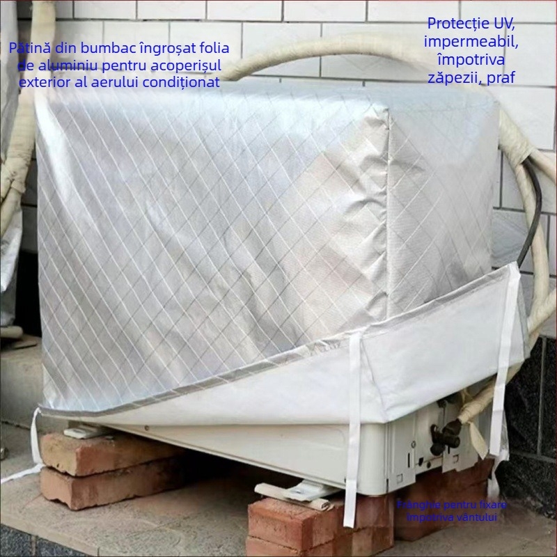 Acoperire pentru aer condiționat, fibră elastică de poliuretan (spandex); stil modern minimalist; protecție împotriva prafului pentru unitatea de aer condiționat