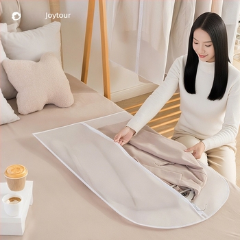 Sac de praf pentru haine din PEVA, transparent, lavabil, atârnat, protecție împotriva prafului și umezelii, pentru paltoane și costume