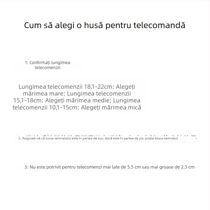 Husă din material textil pentru telecomandă pentru set-top box, televizor și aer condiționat
