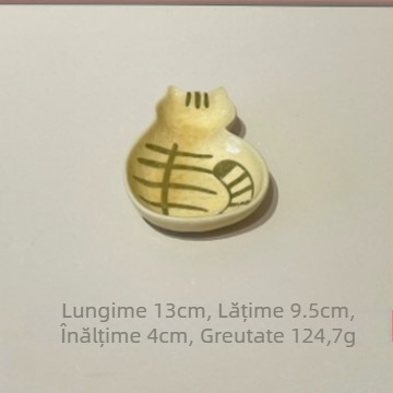 Set ceramic de bucătărie în stil japonez — boluri și farfurioare pătrate, decor sub glazură, compatibil cu microunde, bol pentru iaurt