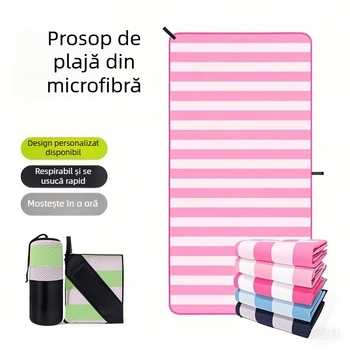Prosop de plajă din fibră ultrafină, uscare rapidă, 200–300 g, respinge nisipul, prosop sport