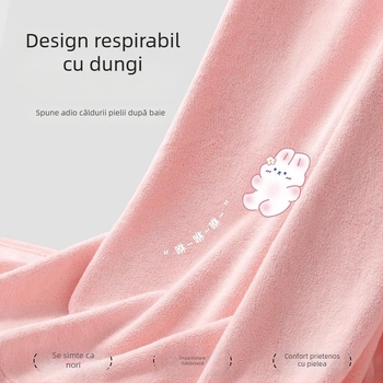 Robe de baie pentru familie - halat purtabil, uscare rapidă, 100% poliester, pentru părinți și copii, 270g/480g