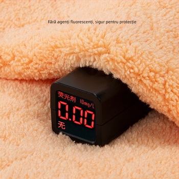 Pidole Pătură de baie pentru bebeluși din fleece coral – stil desene animate, pentru nou-născuți până la 6 ani, uscare rapidă, ultra moale, absorbant