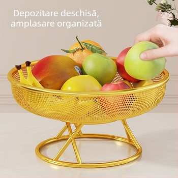 Tava pentru fructe uscate pentru sufragerie, cu design de drenaj — artă din fier în stil modern minimalist pentru gustări și nuci