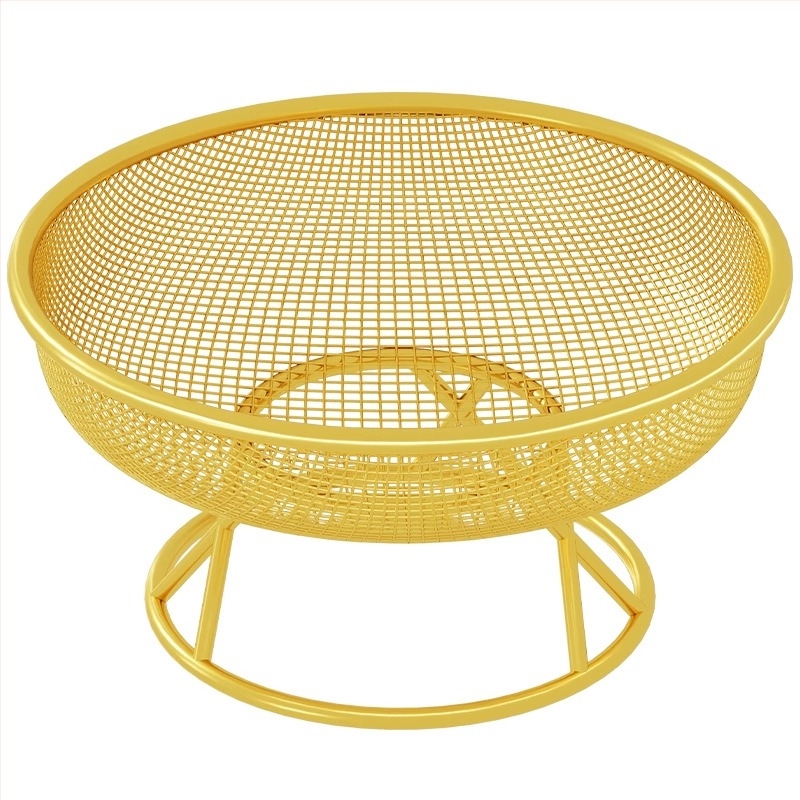 Tava pentru fructe uscate pentru sufragerie, cu design de drenaj — artă din fier în stil modern minimalist pentru gustări și nuci