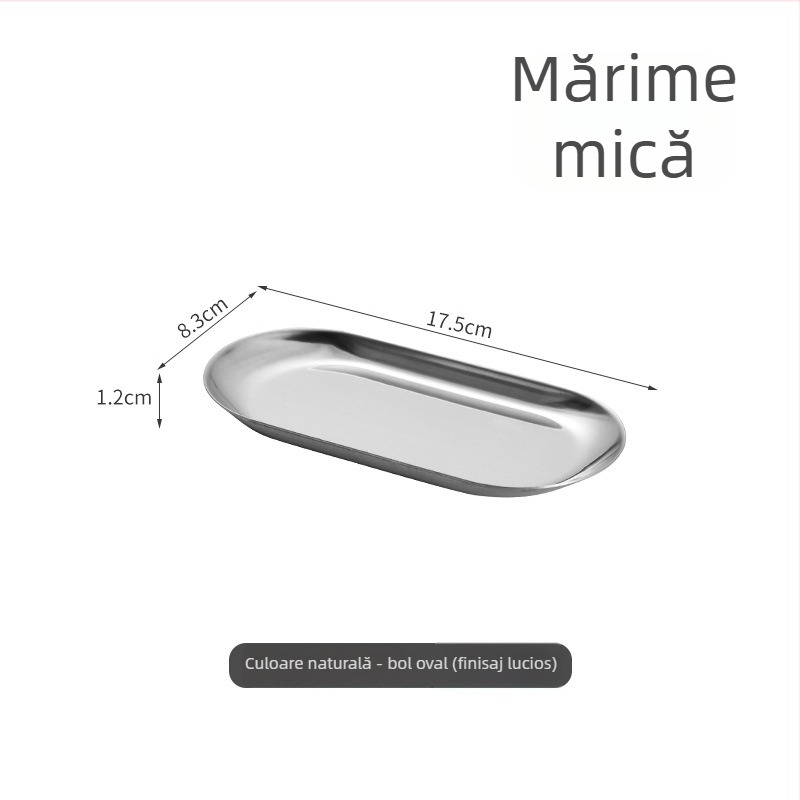 Farfurie ovală din oțel inoxidabil, stil nordic, tavă aurie pentru patiserie și bijuterii, suport metalic pentru depozitare tacâmuri