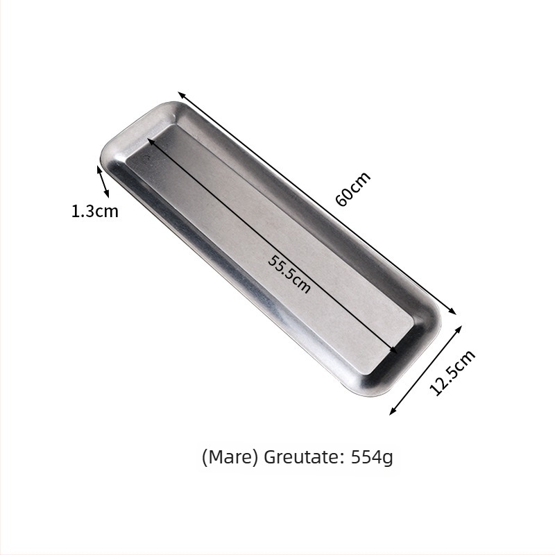 Plată din oțel inoxidabil, pătrată, design uniform, stil retro, compatibilă cu cuptorul cu microunde, personalizare și imprimare logo