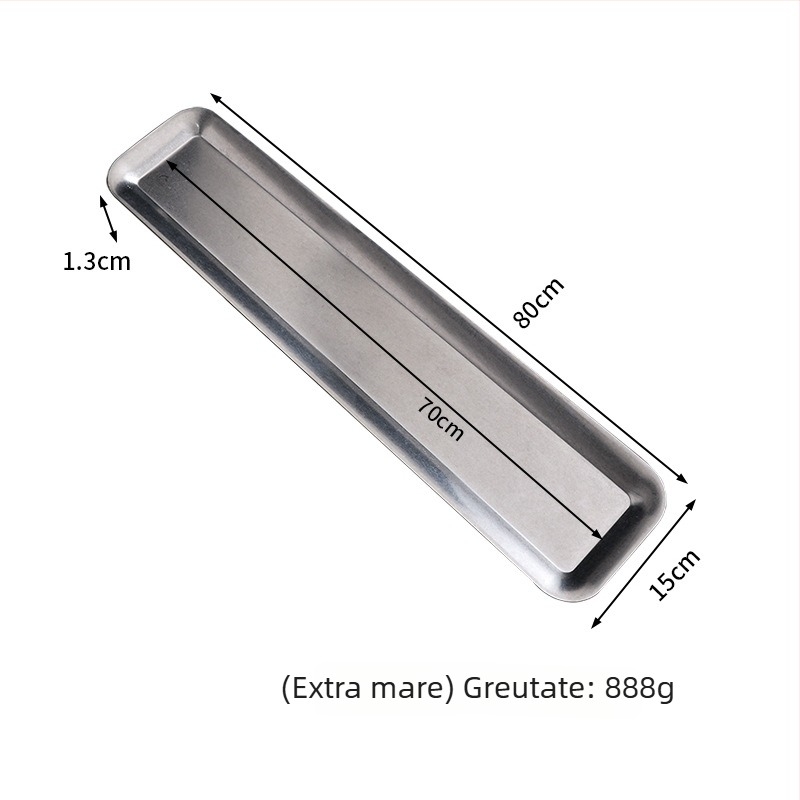 Plată din oțel inoxidabil, pătrată, design uniform, stil retro, compatibilă cu cuptorul cu microunde, personalizare și imprimare logo