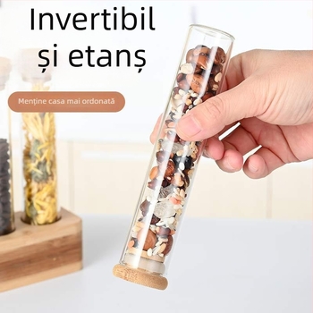 Yi Lan recipient circular din sticlă pentru cafea, cu suport din lemn, capacitate sub 300 ml, compatibil cu cuptorul cu microunde, imprimare logo