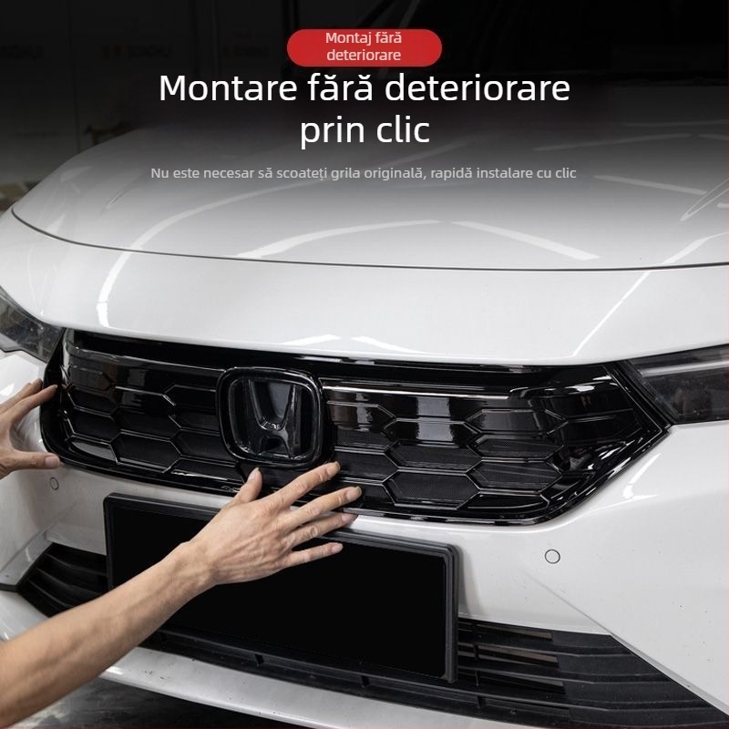 Grilă frontală pentru Honda cu plasă antiinsecte snap-on – ramă centrală a plaselor, îmbunătățire a aspectului