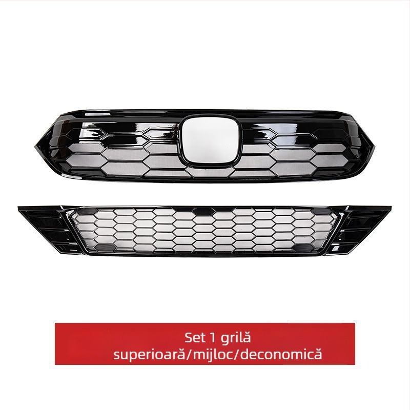 Grilă frontală pentru Honda cu plasă antiinsecte snap-on – ramă centrală a plaselor, îmbunătățire a aspectului