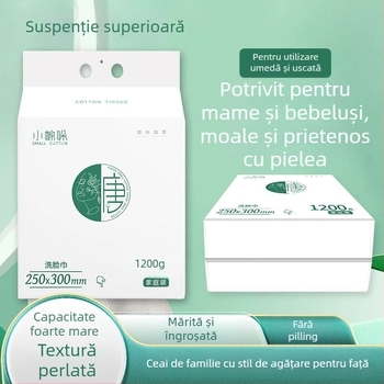 Little mian do Prosop de față din fibre de celuloză regenerată, dual-use uscat și umed pentru igiena feței