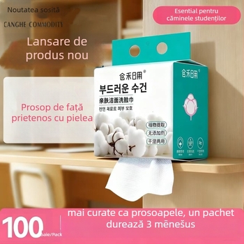 Prosop de față de unică folosință, bumbac 100%, procesare personalizabilă, unelte de înfrumusețare facială, brand Canghe daily necessities