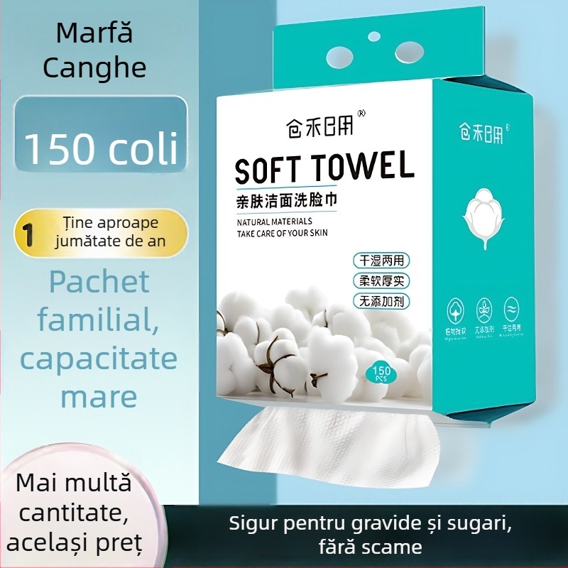 Prosop de față de unică folosință, bumbac 100%, procesare personalizabilă, unelte de înfrumusețare facială, brand Canghe daily necessities