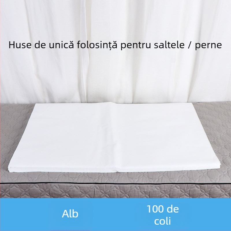 Prosop de pernă de unică folosință pentru salon de înfrumusețare, țesătură nețesută, impermeabil, culoare uni, 100 bucăți, personalizare disponibilă