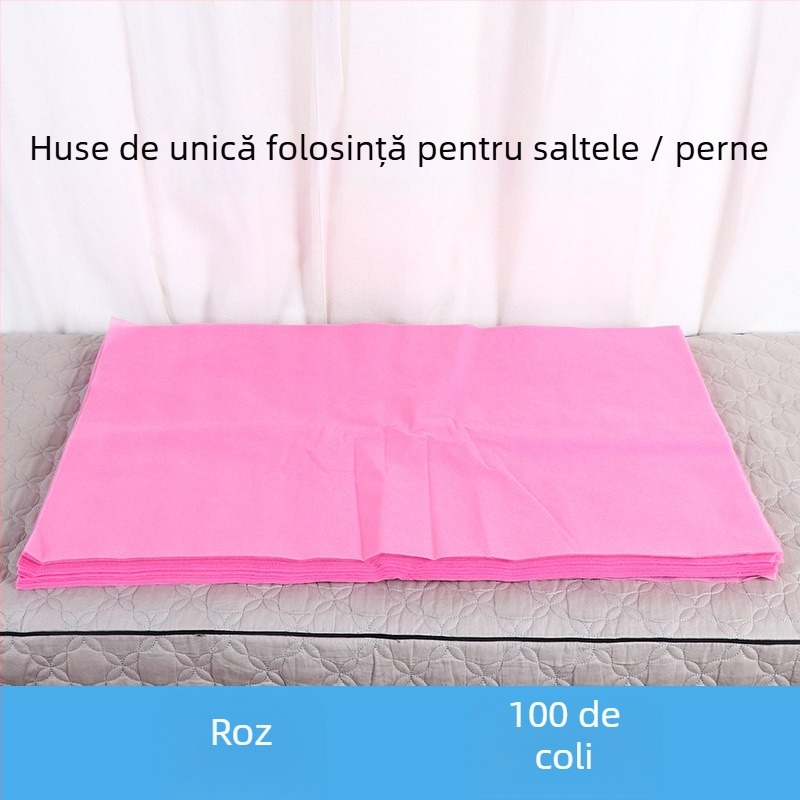 Prosop de pernă de unică folosință pentru salon de înfrumusețare, țesătură nețesută, impermeabil, culoare uni, 100 bucăți, personalizare disponibilă