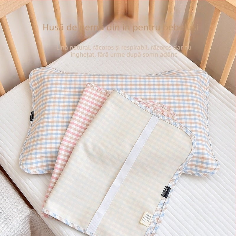 Husă de pernă din amestec ramie-bumbac (30 ramie, 70 cotton), logo tipărit, personalizabil