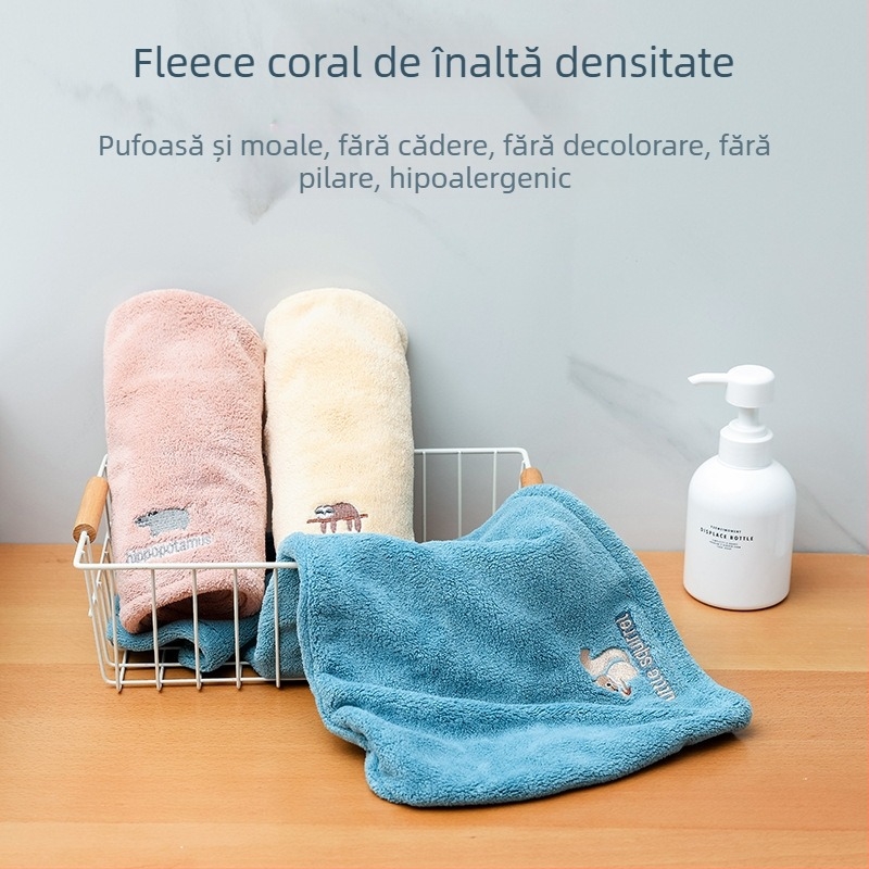 șorț de păr din fleece coral, 14 fire, tiv margine, greutate 50–79 g, superabsorbant și uscare rapidă