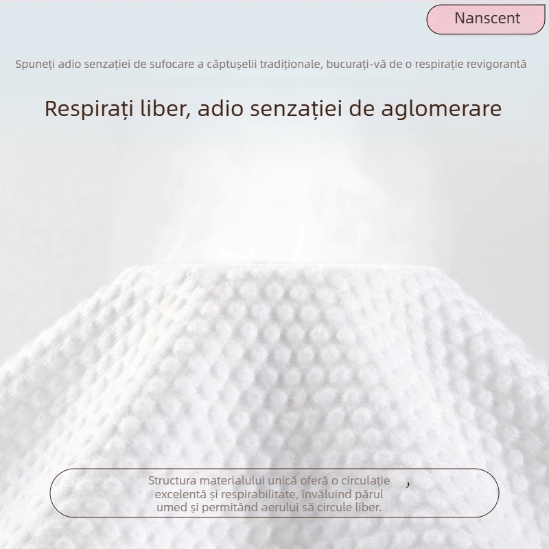 Șapcă pentru uscat părul (Brand RIWAY; Material: Viscoză; Fir: 90gsm; Greutate: 30–49 g; Cod produs: A001)