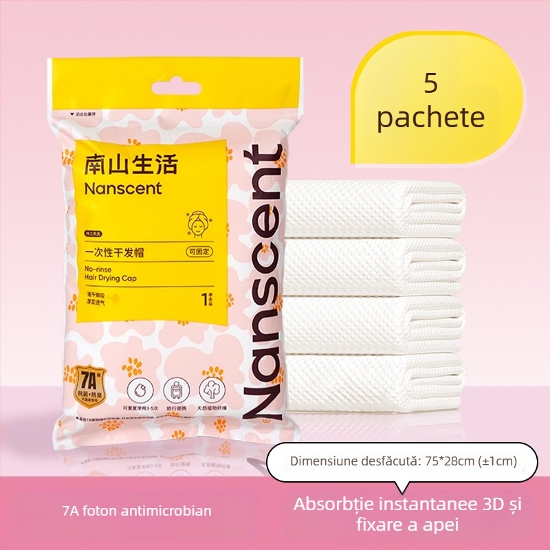 Șapcă pentru uscat părul (Brand RIWAY; Material: Viscoză; Fir: 90gsm; Greutate: 30–49 g; Cod produs: A001)