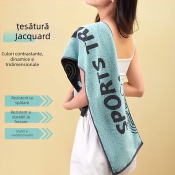 Prosop de sport din bumbac, absorbant la transpirație, fără scame, țesătură jacquard, 100–120 g, Arsof/elis