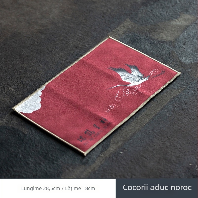 Prosop de ceai, stil retro, absorbant, inspirație Zen, țesătură dreptunghiulară