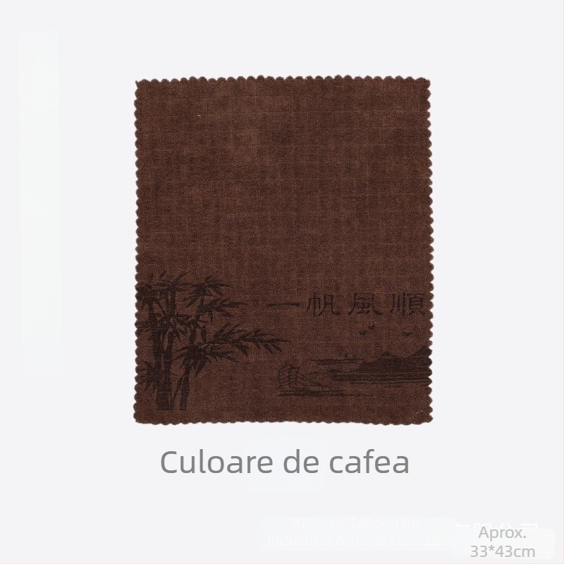 Prosop de ceai Tailong Gold din fibră ultra-fină — 60 g, absorbție rapidă (5–10 s), proces de imprimare