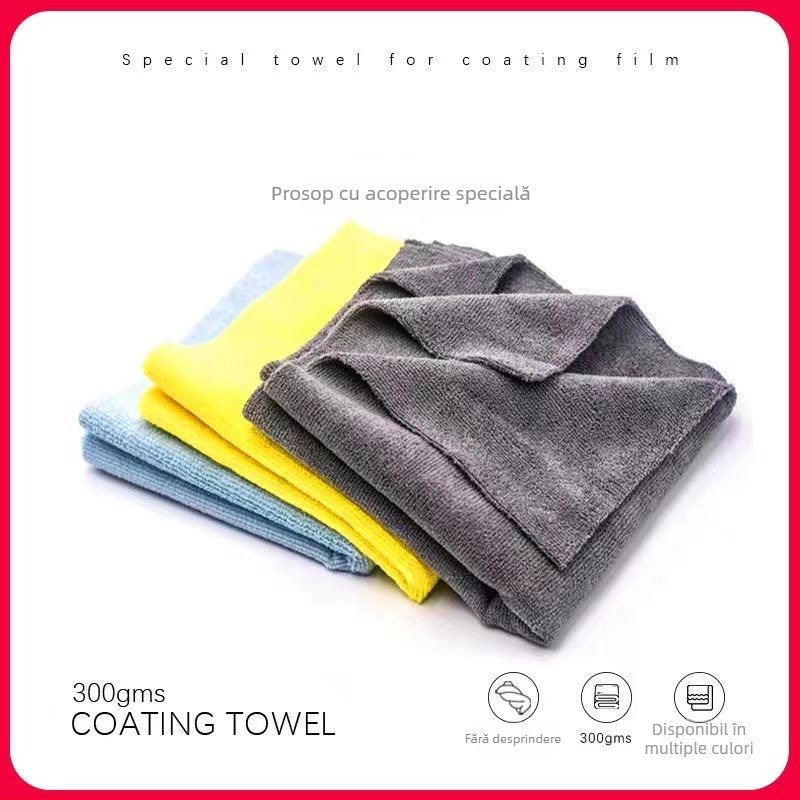 Prosop din microfibră auto pentru lustruire și ștergere - 300 g, microfibră warp-knitted, fir împletit, fibre ultrafine