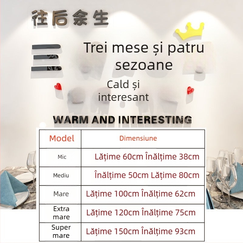 Sticker de perete 3D autoadeziv cu cuvinte inspiraționale, în stil Instagram, din acrilic, pentru living, dining și dormitor
