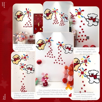 Decoare Cameră de Nuntă – Autocolant pentru Perete; Material: țesătură nețesută; Nr. Produs DSB010; Cod Produs jc-sd006; Categoria: Personaj Fericit