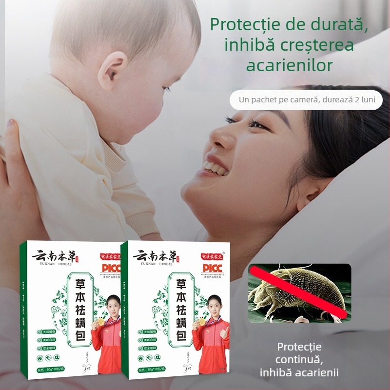 Sac de plante pentru eliminarea acarienilor pentru paturi și dulapuri, model ynbc6562, material: catifea Moxa, marcă: Wanyi Farmhouse AI
