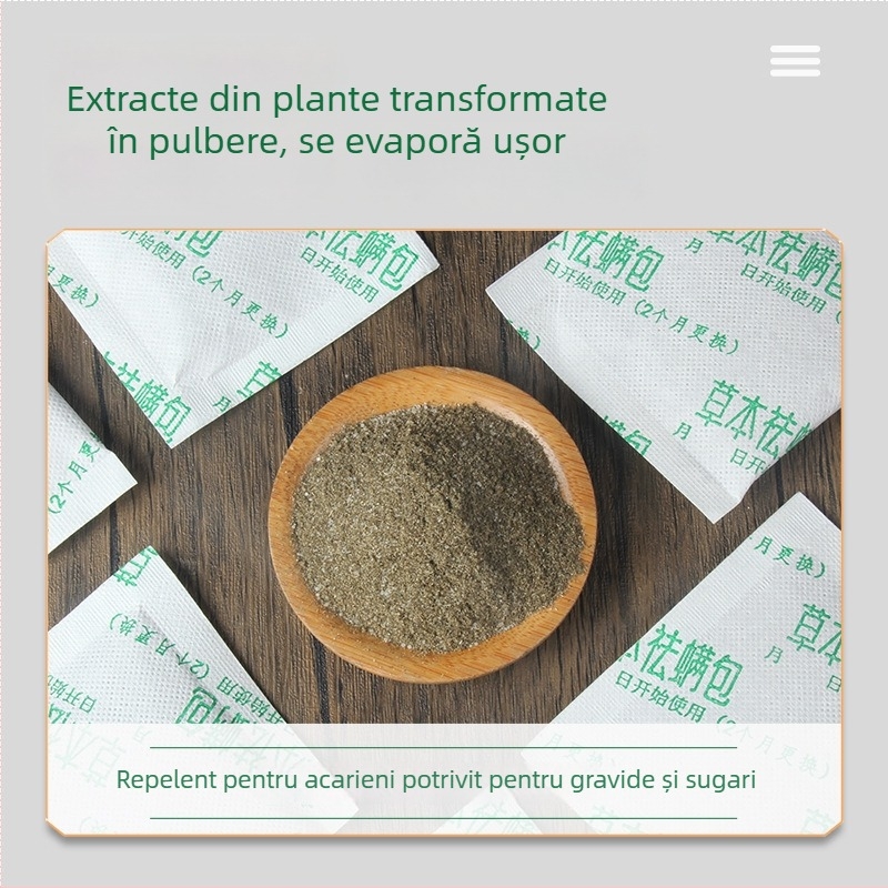 Sac de plante pentru eliminarea acarienilor pentru paturi și dulapuri, model ynbc6562, material: catifea Moxa, marcă: Wanyi Farmhouse AI